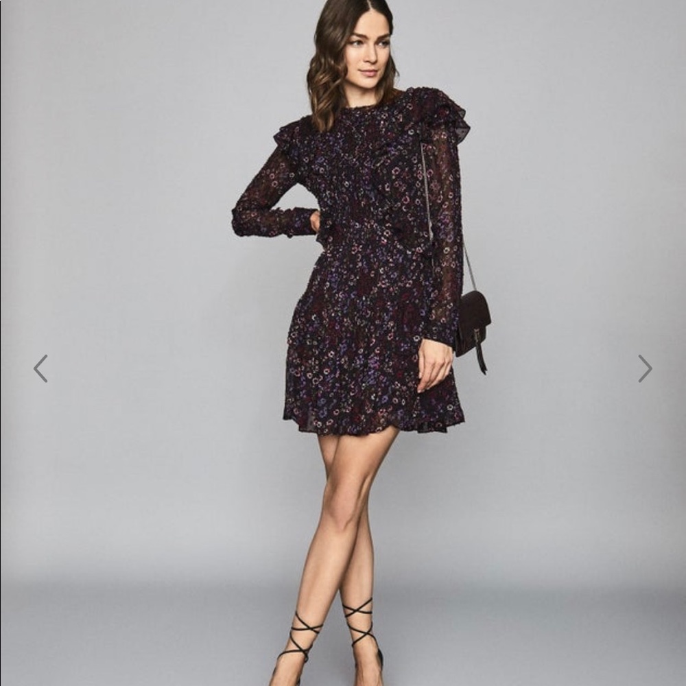 Reiss flowery dress sz 10
